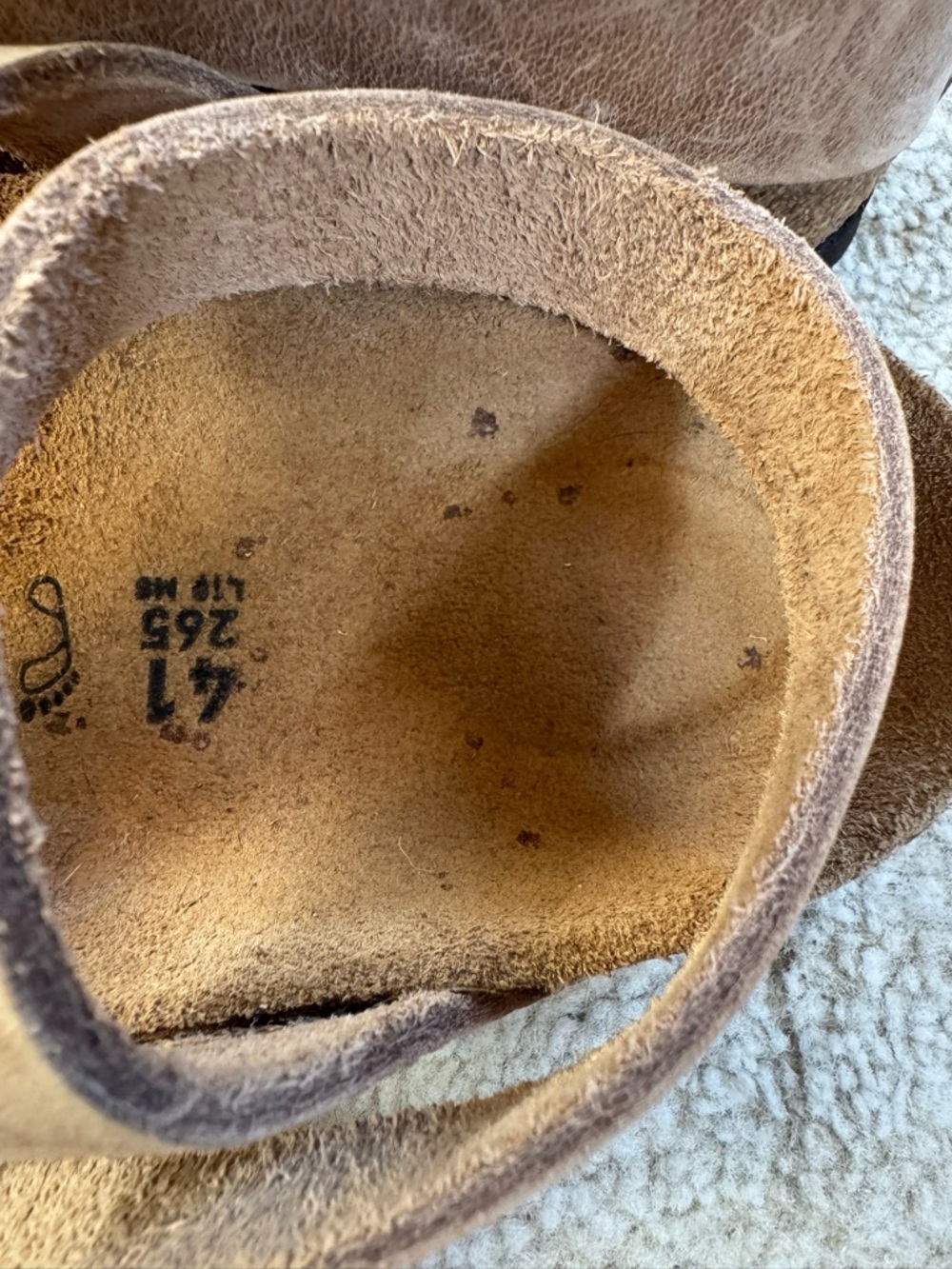 Birkenstock Beige Suede Strappy Sandals - Picture 4 of 5